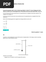 Electric Fields and Magnetism - Practice Test