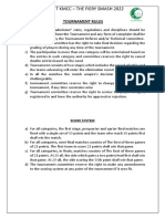 Kuwait KMCC - The Fiery Smash 2022: Tournament Rules