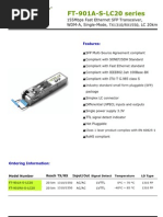 FT-901A-S-LC20 Series: 155Mbps Fast Ethernet SFP Transceiver, WDM-A, Single-Mode, LC 20km