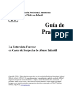 (Guía) Entrevista Forense en Casos de Sospecha de Abuso Infantil