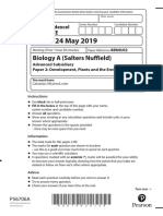 June 2019 GCE Bio Model Ans