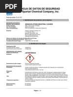 Hoja de Datos de Seguridad Spartan Chemical Company, Inc.: 1. Identificación Del Producto y de La Empresa