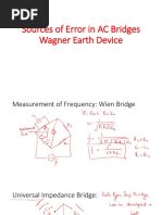 4 - 8 Sources of Error in AC Bridges