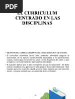 El Curriculum Centrado en Las Disciplinas