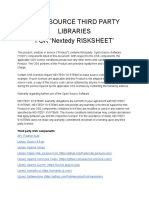 Open Source Third Party Libraries FOR Nextedy RISKSHEET'