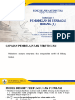 Pemodelan - Pertemuan 4 - Pemodelan Di Berbagai Bidang