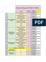 12th Board Booster Biology LECTURE PLANNER: Chapter Name Topics No. of Lectures Date of Completion Day