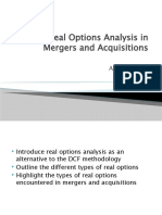 Real Options Analysis in Mergers and Acquisitions