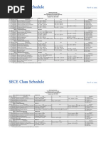 SECE Class Schedule: March 13, 2022