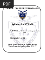 Syllabus For SYBMS: Jai Hind College Autonomous