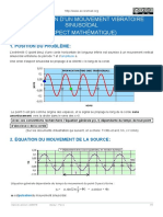 Propagation Dun Mouvement Vibratoire Sinusoïdal