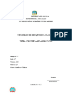 Trabalho Sobre Proteinas Plasmaticas