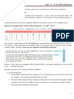 Unit: 8 - D-& F - Block Elements: Position in The Periodic Table