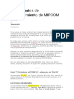 Tema 2c. Los Formatos de Entretenimiento de MIPCOM 2021