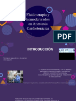 Fluidoterapia y Hemoderivados en Anestesia Cardiotorácica