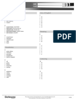 B1 UNIT 7 Test Answer Key Standard