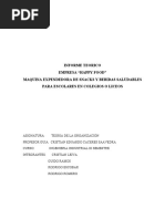 INFORME TEORICO - Teoria Organizacional