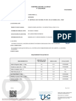 Certificado Cemento Portland Tipo I - UE 200721 