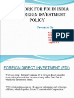 Framework For FDI in India and Foreign Investment Policy