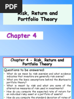 CH - 4 Risk, Return and Portfolio Theory