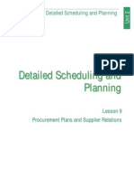 Detailed Scheduling and Planning (Lesson 9)