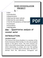 Quantitative Analysis of Coconut Water