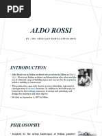 Aldo Rossi: By: Md. Arsalaan Hamza (19041aa065)