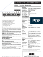 Tg120 Low-Cost 20Mhz Function Generator: Thurlby Thandar Instruments