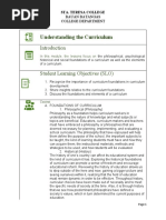 MOdule 2 - UNDERSTANDING CURRICULUM