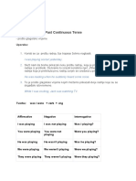 Past Continuous Tense