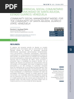 Modelo Gerencial Social Comunitario para La Comunidad de Santa Águeda, Estado Guárico, Venezuela