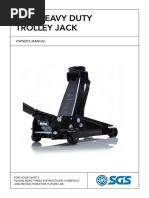 Tj3X Heavy Duty Trolley Jack: Owner'S Manual