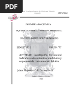 Investigación Documental Indicadores de Contaminación Del Aire y Esquema de La Contaminación Del Aire