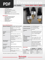 Pressure or Vacuum Switch: Series 96201, 96211, 96221