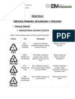 Práctica 9. Materiales de Empaque