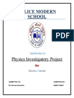 Police Modern School: Physics Investigatory Project