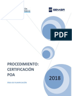 R.A. #017.18 - Procedimiento Certificación Poa