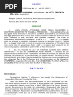 Complainant Respondent Baligod, Gatdula, Facardon & Associates Teresita Sta. Ana