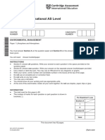 Cambridge International AS Level: Environmental Management 8291/11