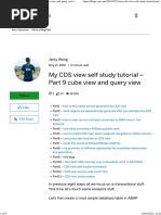 My CDS View Self Study Tutorial - Part 9 Cube View and Query View