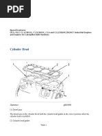 Cylinder Head: Specifications