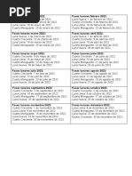 Fases Lunares Año 2022