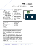 R F M 2 2 B / 2 3 B: Rfm22B/23B Ism Transceiver Module