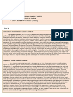 Learning Activities. I Box A Difficulties of Frontliners Amidst Covid 19 Impact of Social Media in Student Cause and Effect of Online Learning