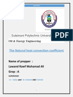 The Natural Heat Convection Coefficient: Sulaimani Polytechnic University (SPU)