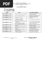 SAMPLE Accomplishment Report