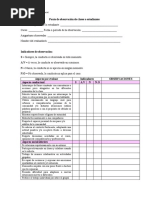 Pauta de Observación de Clases A Estudiantes