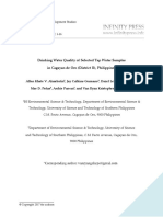 Drinking Water Quality of Selected Tap Water Samples in Cagayan de Oro (District II), Philippines