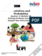 Statistics and Probability: Quarter 3: Module 26 Solving Problems Involving Sample Size Determination