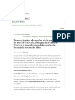 Transcripción Al Español de La Entrevista de David Wilcock A Benjamin Fulford: Nuevos y Asombrosos Datos Sobre La Demanda Contra La Élite